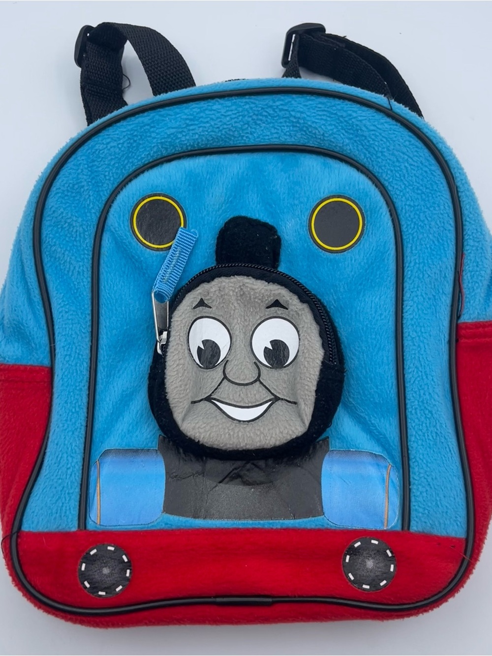 Vintage Y2K Thomas the Train Plush Backpack 2009 kids soft small color block